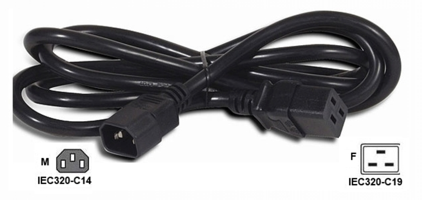 Kabel zasilający IEC320-C14 na C19, 10A