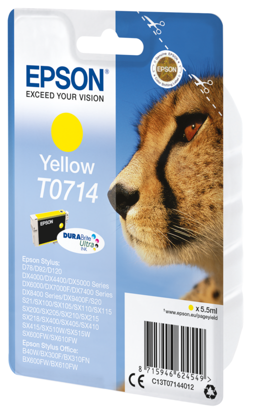 Encre Epson T0714, jaune