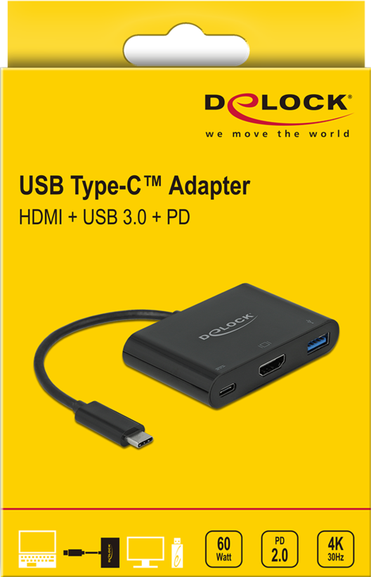 Adaptér USB 3.0 typ C k. - HDMI/USB A,C