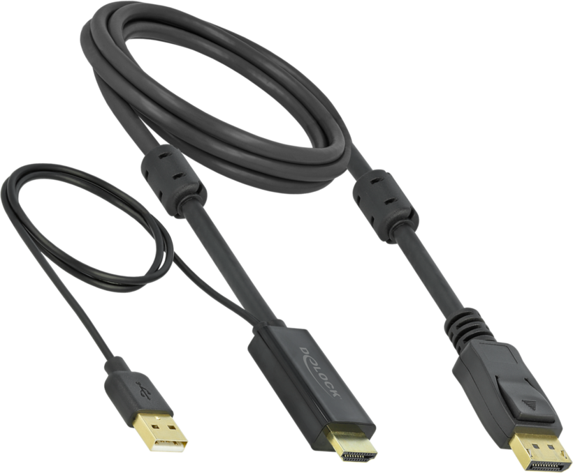 Delock HDMI - DisplayPort kábel 2 m