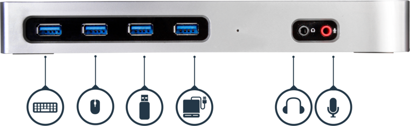 Adapter USB Typ C-HDMI/DP/RJ45/USB/Audio