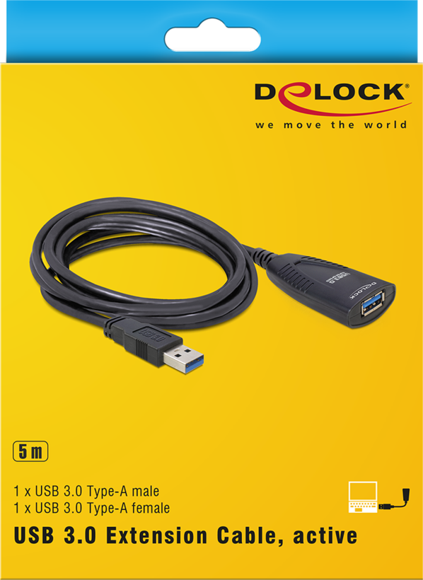Delock USB-A aktív hosszabbító 5 m