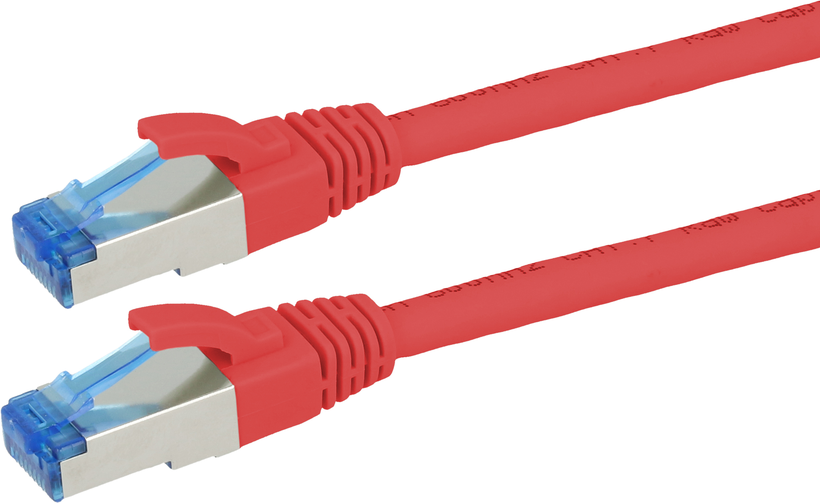 Patch Cable RJ45 S/FTP Cat6a 0.5m Red