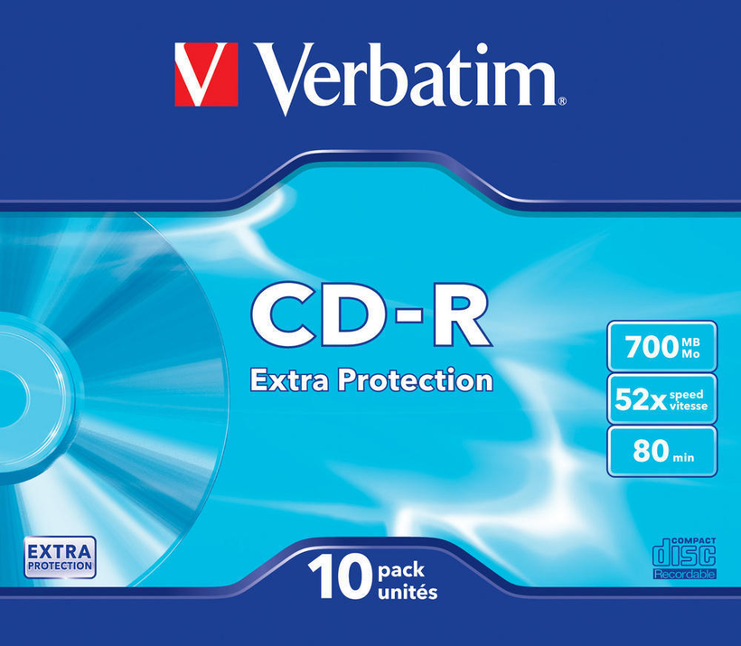 CD-R DLP 700 Mo Verbatim 52x, sc x10