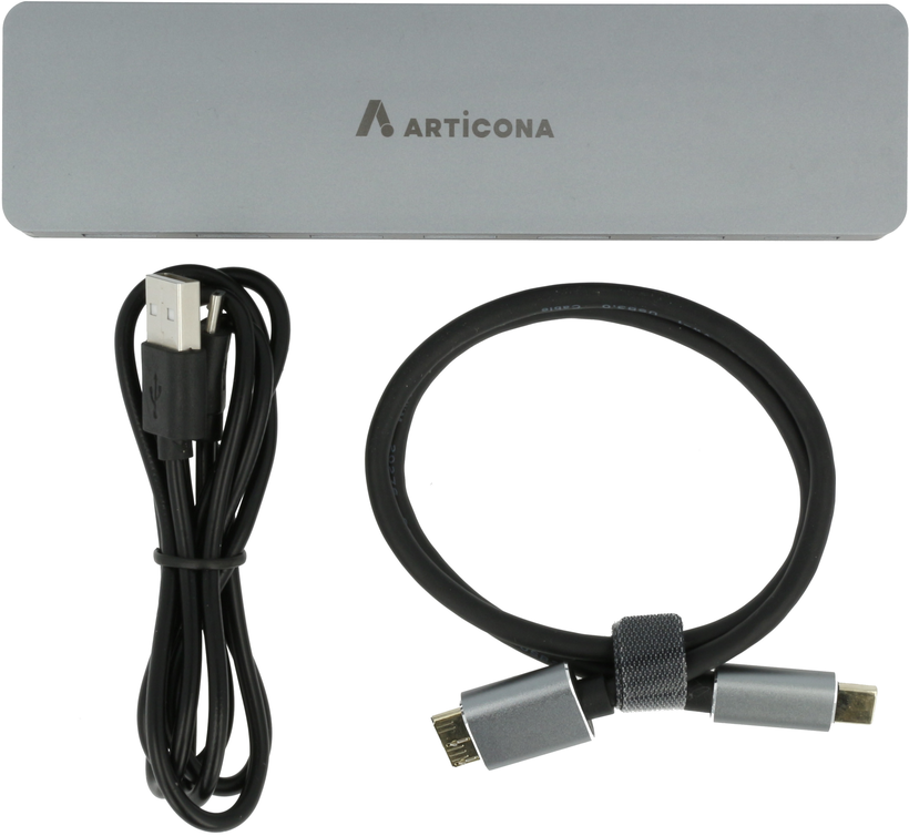 Hub USB 3.0 ARTICONA 7 p. tipo C plata