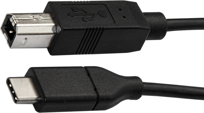 USB kabel 2.0 k. (C) - k. (B) 3 m černý