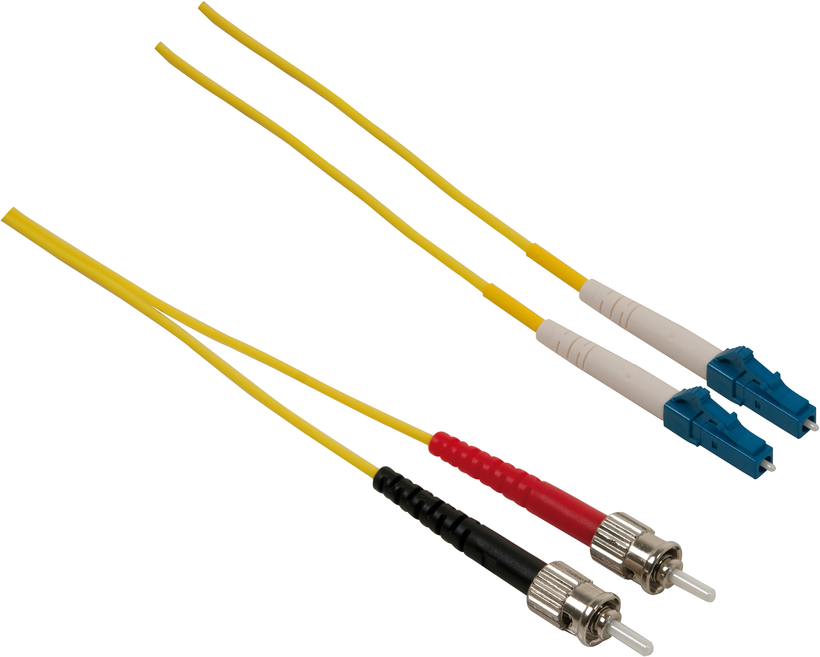 Câble patch FO duplex LC-ST, 2 m, 9 µ