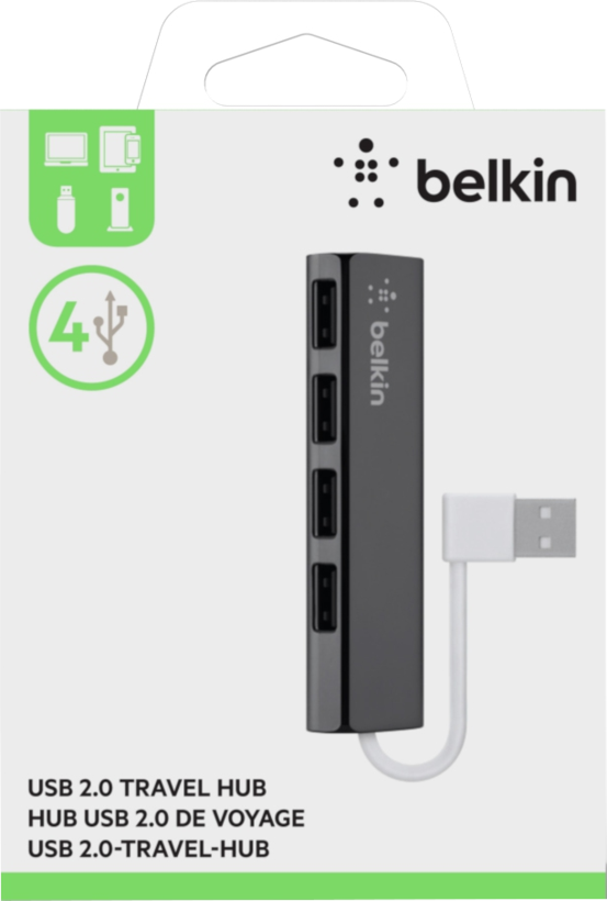 Belkin USB 2.0 Travel 4 portos hub