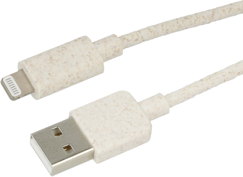 Cable biodegrad. USB-A - Lightning 1 m