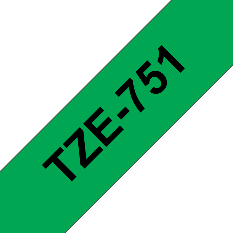 Nastro di scrittura TZe-751 24mmx8m verd