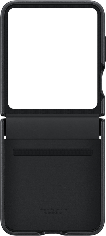 Kožený obal Samsung Z Flip5 Flap černý