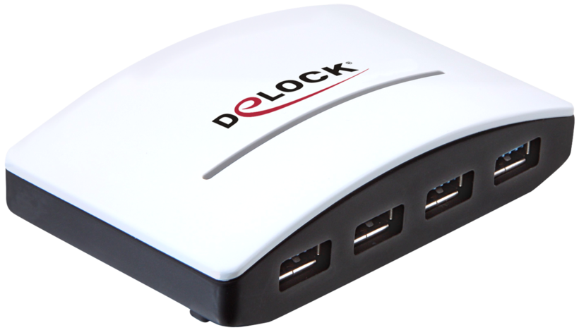 Delock USB Hub 3.0 4-port Black/White