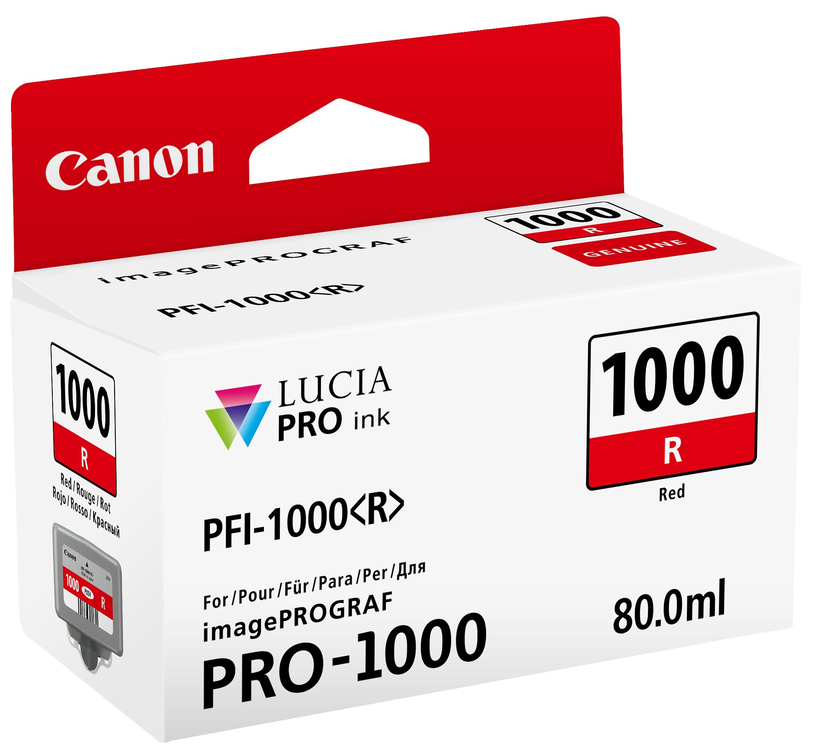 Tinteiro Canon PFI-1000R vermelho