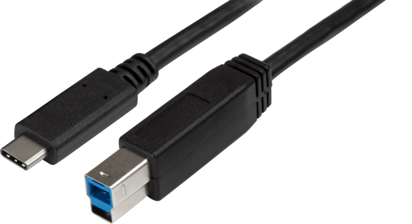 USB-C 3.0 - B m/m kábel 2 m, fekete