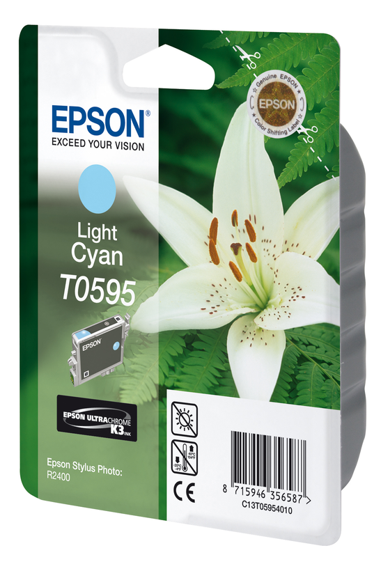 Inkoust Epson T0595, světle azurový