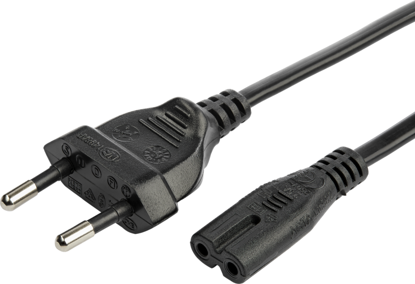 Cable alim. corriente m - C7 h 1 m negro
