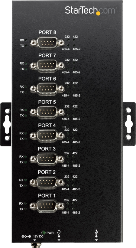 8x DB9 m (RS232/422/485) - USB-B adapter