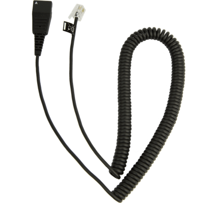 Headset Cable Cord QD-RJ10, Spiral