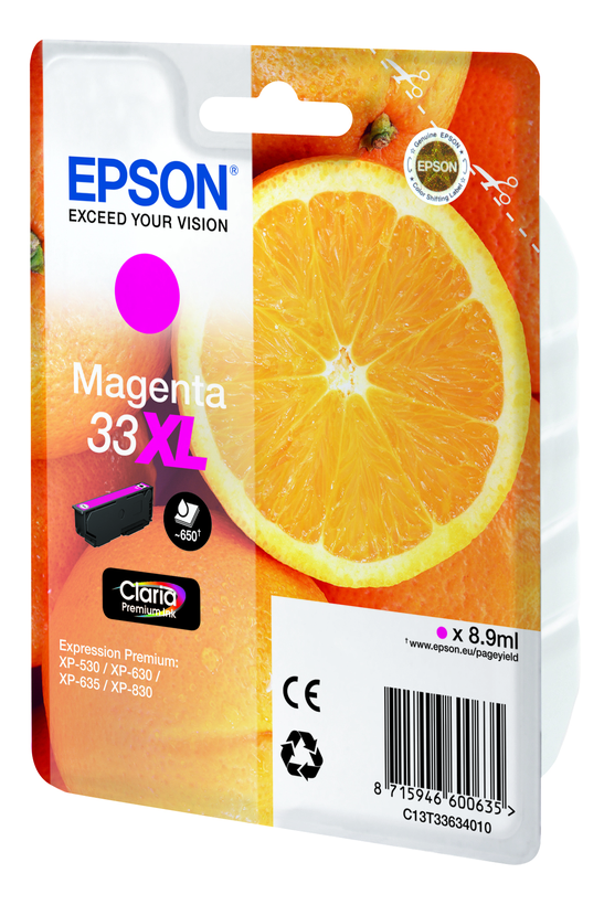 Epson 33XL Claria tinta, magenta