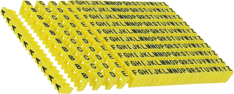 Cable Marker Clips A-Z Yellow 260x