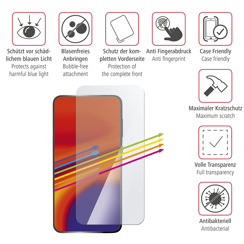 Verre prot. 3D Hama iPhone12mini AntiBac