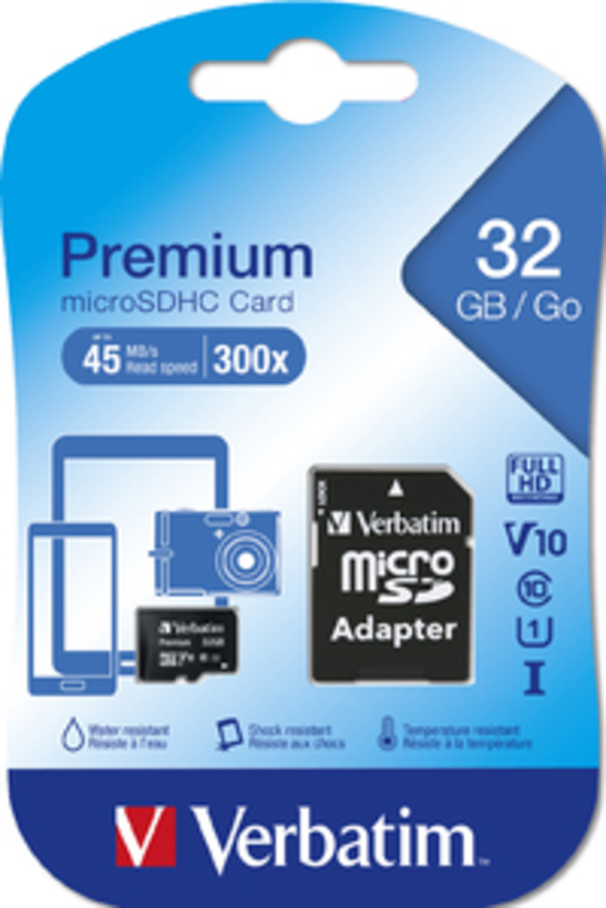 Scheda micro SDHC 32 GB Verbatim Premium