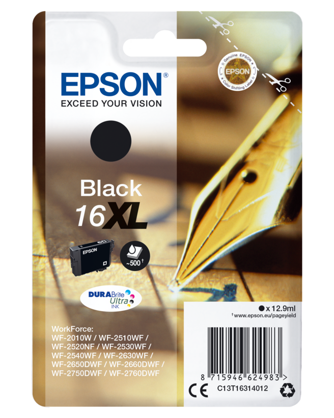 Encre Epson 16XL, noir