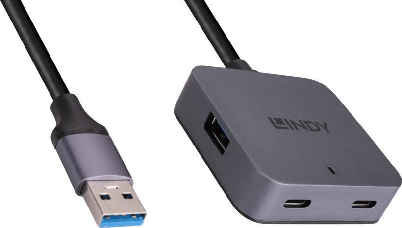 Hub USB 3.0 4 porte LINDY, 10 m