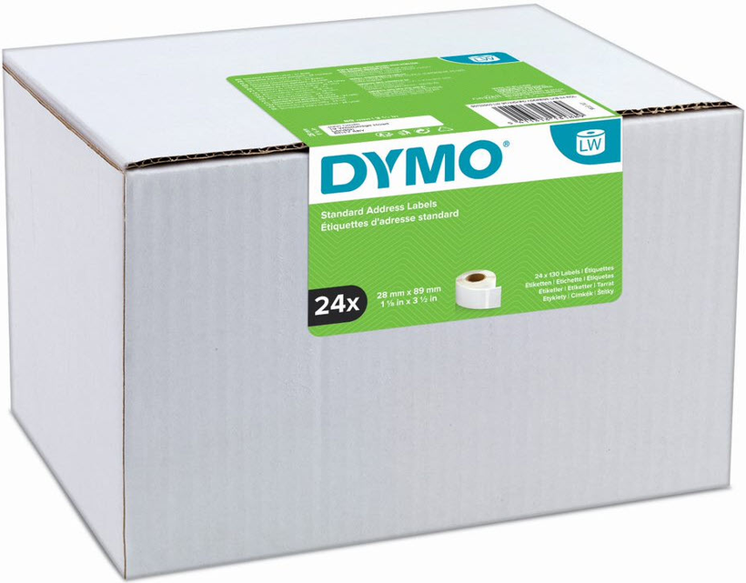 Étiquettes adressage DYMO 28x89cm blanc