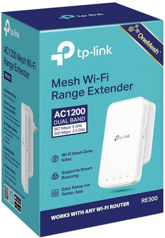 TP-LINK RE300 Mesh Wi-Fi lefedettségnöv.