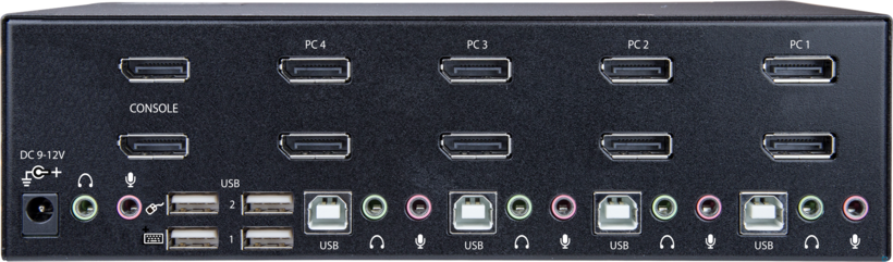 Switch KVM StarTech DP DualHead 4 portas
