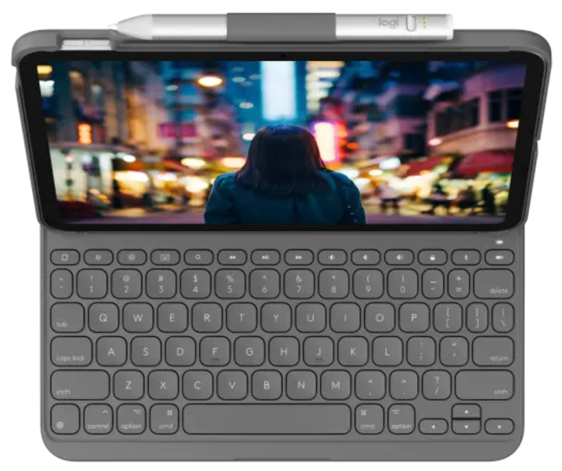 Logitech Slim Folio iPad Tastatur-Case