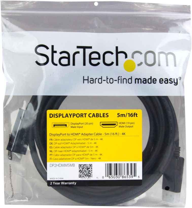 StarTech DisplayPort - HDMI Kabel 5 m