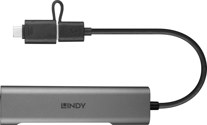 LINDY USB Hub 3.0 3-port + Gb Ethernet