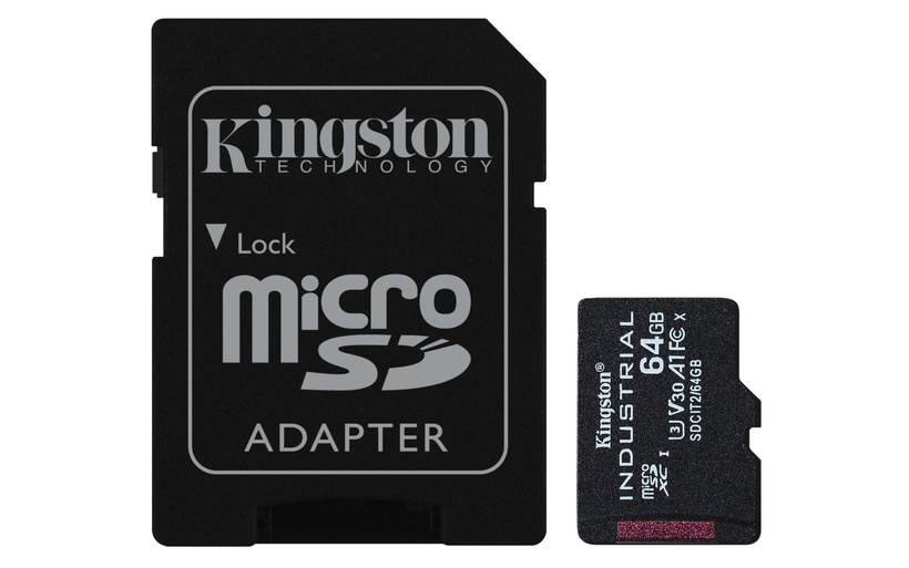 Scheda micro SDXC 64 GB industr.+ ad.