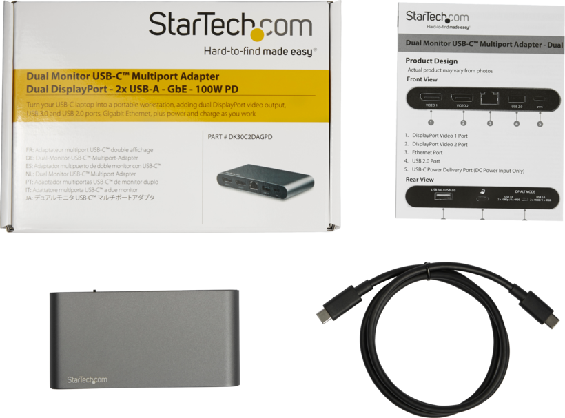 StarTech USB-C 3.0 - 2xDP dokkoló