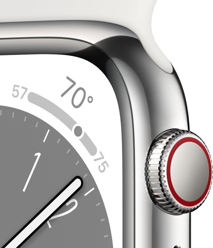 Apple Watch S8 GPS+LTE 45mm acero plata
