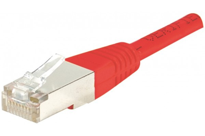 Câble RJ45 FTP Cat6 rouge 0,15m