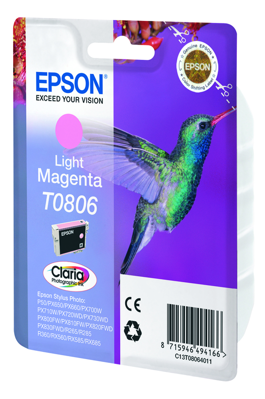 Inkoust Epson T0806, světle purpurový
