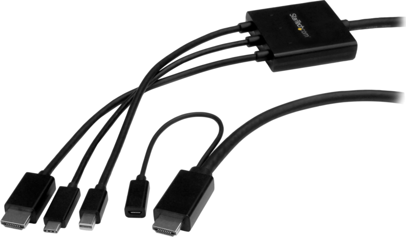 Cable StarTech HDMI/Mini-DP/C a HDMI 2 m