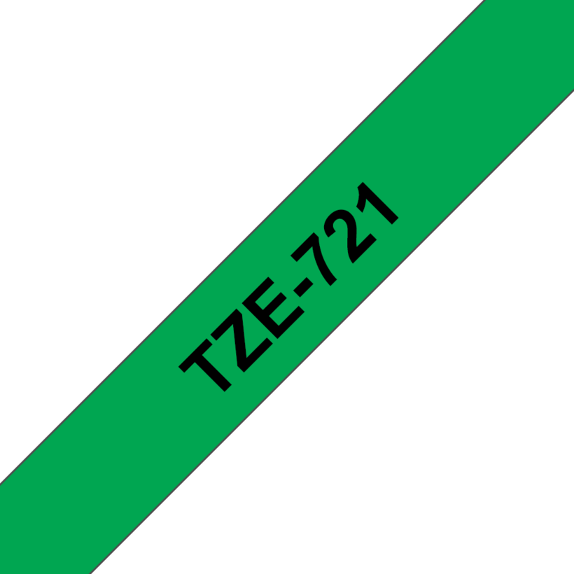 Fita etiq. Brother TZe-721 9mmx8m verde