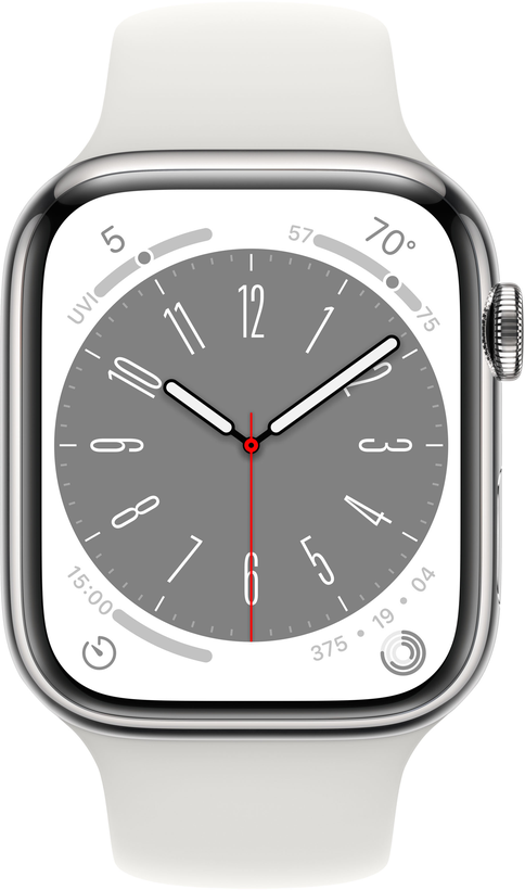 Apple Watch S8 GPS+LTE 45mm acero plata