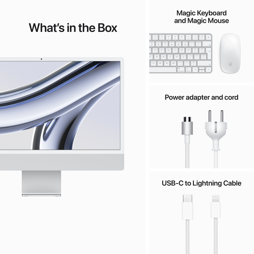Apple iMac M3 8-Core 8/256 GB silber