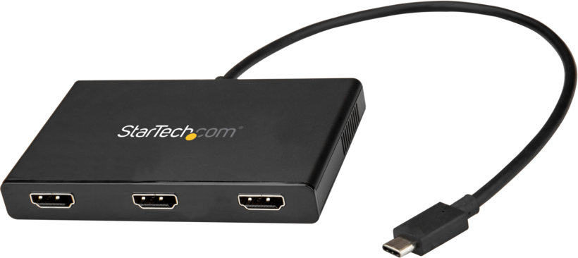 Adapter USB C/m - 3x HDMI/f Black