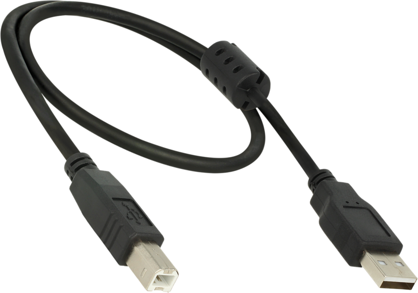 Cable USB 2.0 A/m-B/m 0.5m Black