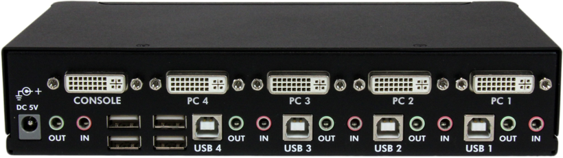 Switch KVM StarTech DVI-I 4 puertos