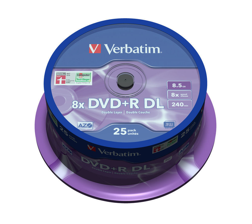 Verbatim DVD+R DL 8.5GB 8x SP 25-pack