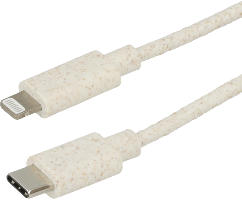 Cable biodegrad. USB-C - Lightning 1 m