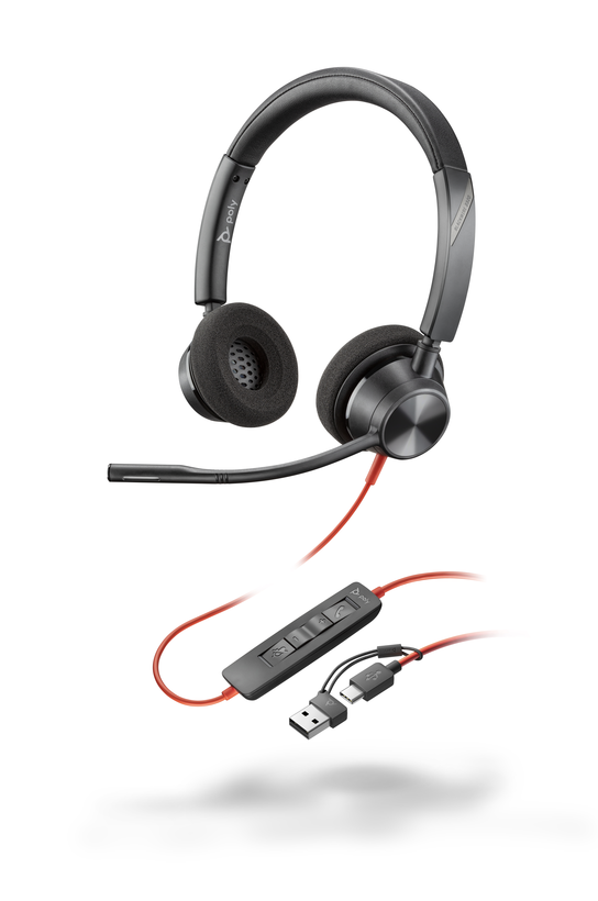Headset Poly Blackwire 3320 USB-C/A