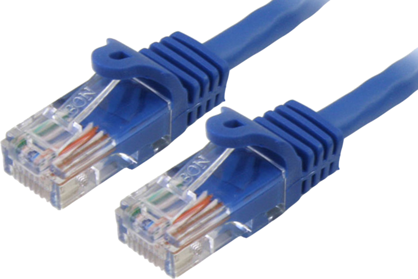 Patch kabel RJ45 U/UTP Cat5e 1m modrý
